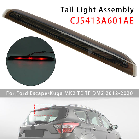 Rear High Mounted Brake Lamp Light Black For Ford Kuga Mk2 2012-2020