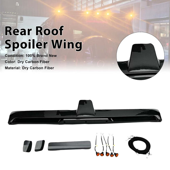 Aileron de toit arrière en fibre de carbone compatible avec Mercedes-Benz Classe G W464  W465 2019+ avec LED