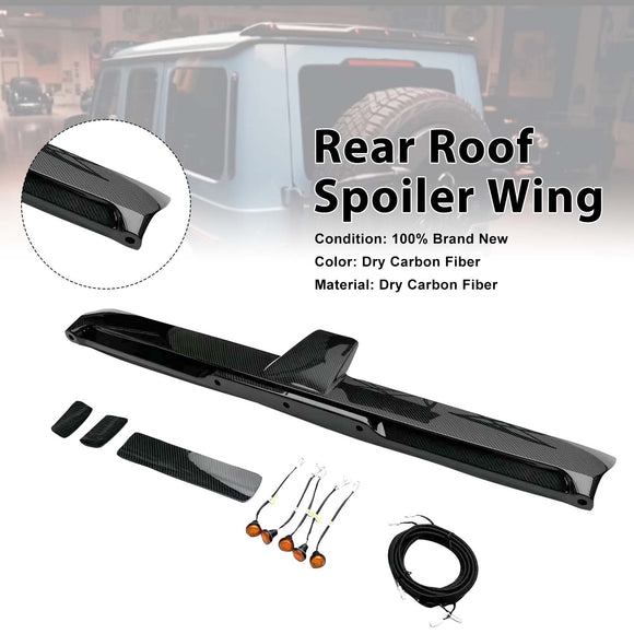 Aileron de toit arrière en fibre de carbone compatible avec Mercedes-Benz Classe G W464  W465 2019+ avec LED
