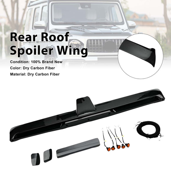 Aileron de toit arrière en fibre de carbone compatible avec Mercedes-Benz Classe G W464  W465 2019+ avec LED