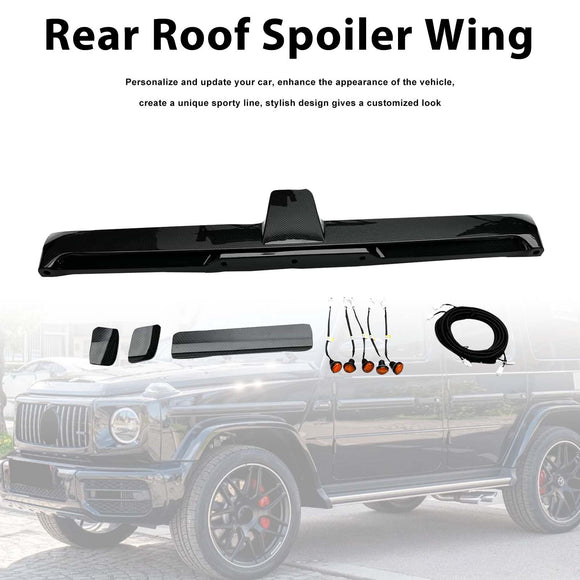 Aileron de toit arrière en fibre de carbone compatible avec Mercedes-Benz Classe G W464  W465 2019+ avec LED