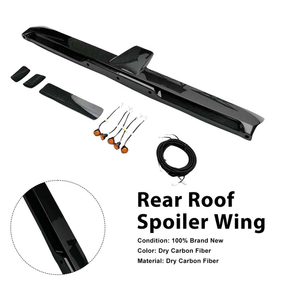 Aileron de toit arrière en fibre de carbone compatible avec Mercedes-Benz Classe G W464  W465 2019+ avec LED