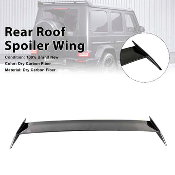 Carbon Fiber Rear Roof Spoiler Wing Fit Benz W463A W464 2019-2023 Shark Style - 0