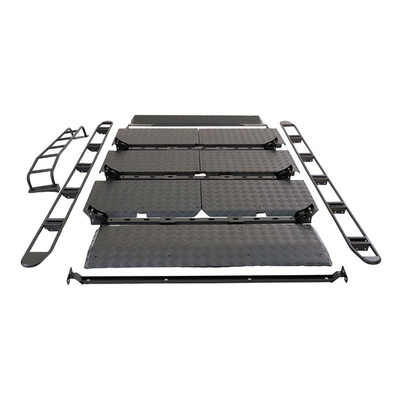 Dakdragerrails, dwarsbalken, geschikt voor bagage, Benz G-klasse W463A W464 Met ladder