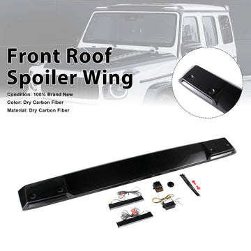 Shark style Front Roof Spoiler Wing Fit Benz G-Class W464 2019-2023 W/Led - 0
