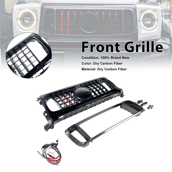 Frontgrill aus Trockencarbon, passend für Mercedes-Benz W464 B800 B900 2019-2023 Raketenstil