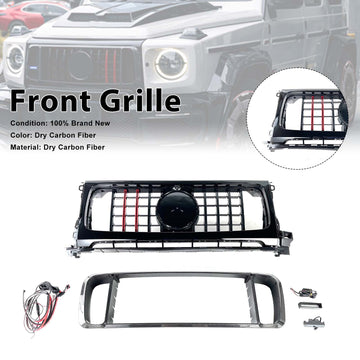 Dry Carbon Front Grille Grill Fit Benz W464 B800 B900 2019-2023 Rocket Style - 0