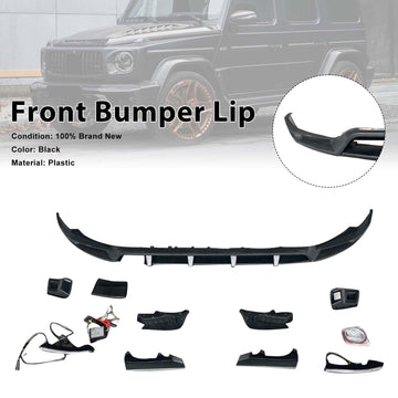 Shark Style Front Bumper Lip Fit Mercedes Benz G-Class W464 W463A 2019-2023 - 0