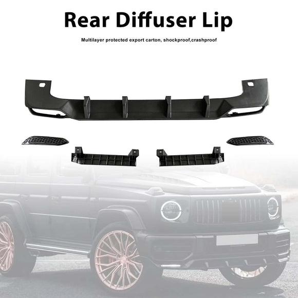 Achterdiffuserlip geschikt voor Mercedes Benz G-Klasse W464  W463Een Shark Style uit de periode 2019-2023