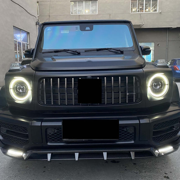 Kuiva hiilikuituinen etupuskurin huuli sopii Mercedes-Benz G-luokkaan W464  W463Vuosina 2019–2023