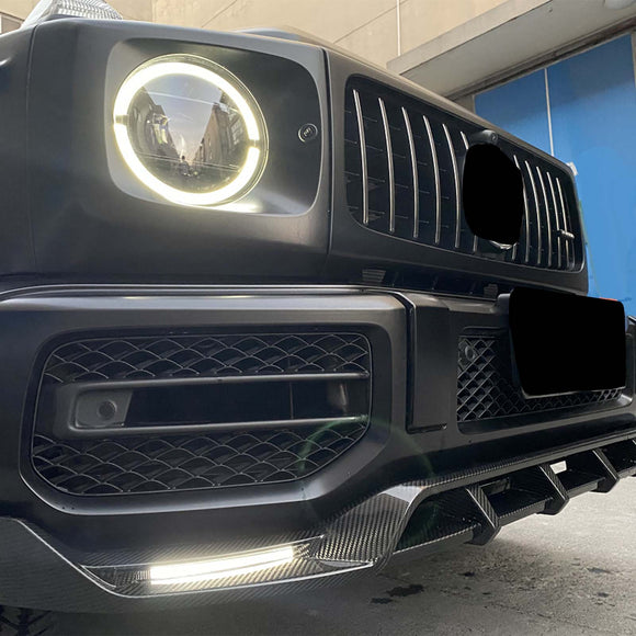 Kuiva hiilikuituinen etupuskurin huuli sopii Mercedes-Benz G-luokkaan W464  W463Vuosina 2019–2023