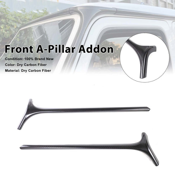 Complemento de fibra de carbono para el pilar A de la ventana delantera, compatible con Mercedes-Benz Clase G. W464 G500 2019-2023