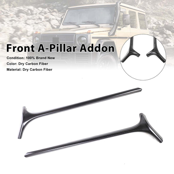 Complemento de fibra de carbono para el pilar A de la ventana delantera, compatible con Mercedes-Benz Clase G. W464 G500 2019-2023