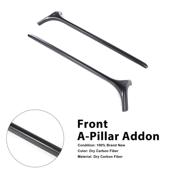 Complemento de fibra de carbono para el pilar A de la ventana delantera, compatible con Mercedes-Benz Clase G. W464 G500 2019-2023