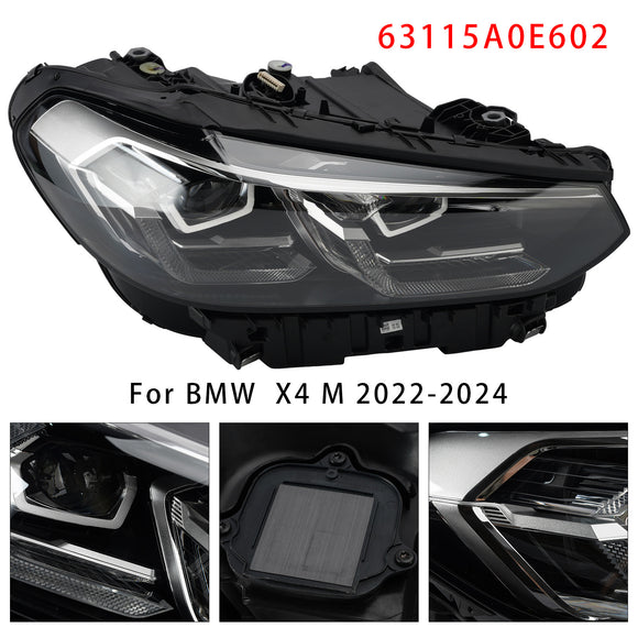 2022–2025 BMW X3 X4 G01 G02 LED-Scheinwerfer rechts, Chrom, ohne AFS 63115A0E602 5A29214