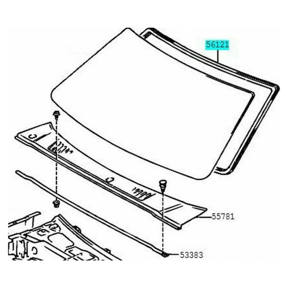 1984-1988 Toyota Hilux Surf Pickup voorruitafdichting 56121-89117