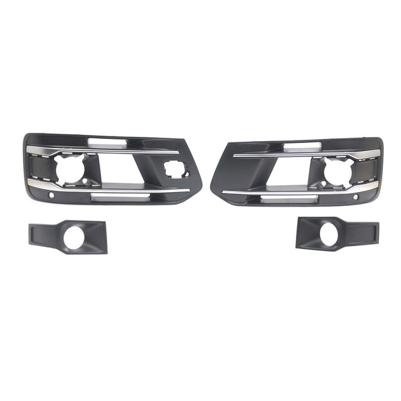 4PCS Front Bumper Fog Light Grille Cover 4M0807682AA4W3 Fit Audi Q7 2016-2019
