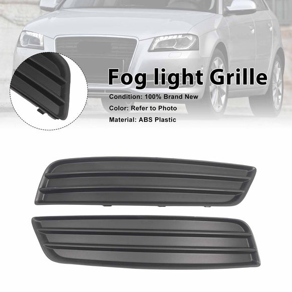 2PCS Front Bumper Fog Light Lamp Cover Grill Grille Fit Audi A3 8P 2008-2012