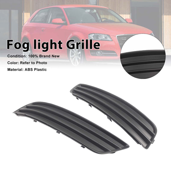 2PCS Front Bumper Fog Light Lamp Cover Grill Grille Fit Audi A3 8P 2008-2012