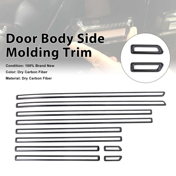 Carbon Fiber Door Body Side Molding Trim Fit Benz G Class W464 W465 2019-2026