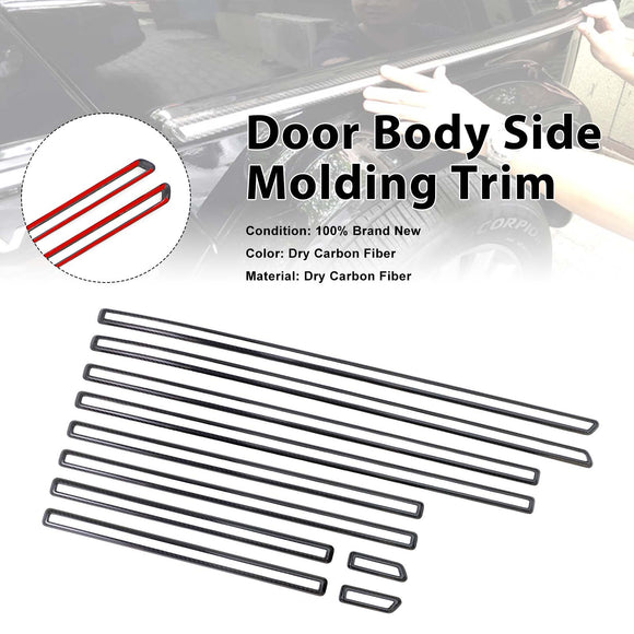 Carbon Fiber Door Body Side Molding Trim Fit Benz G Class W464 W465 2019-2026