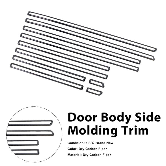 Carbon Fiber Door Body Side Molding Trim Fit Benz G Class W464 W465 2019-2026