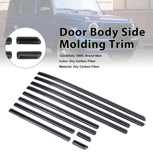 Real Carbon Door Body Side Molding Trim Fit Benz G Class W464 W465 2019-2026