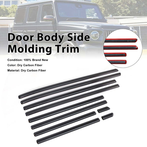 Real Carbon Door Body Side Molding Trim Fit Benz G Class W464 W465 2019-2026
