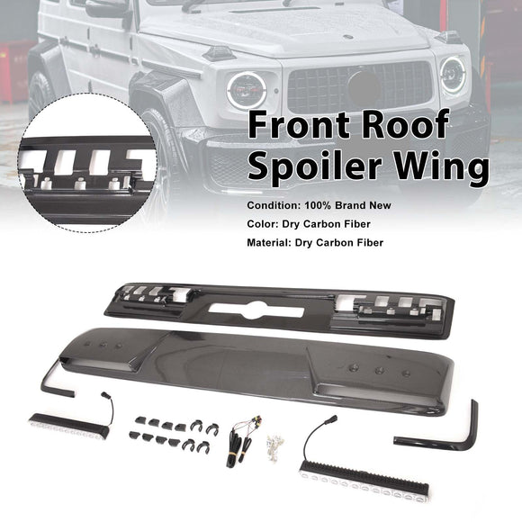 Brabus Style Front Roof Spoiler Wing Fit Benz G-Class W464 G550 2019-2023 W/Led
