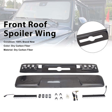 Brabus Style Front Roof Spoiler Wing Fit Benz G-Class W464 G550 2019-2023 W/Led - 0