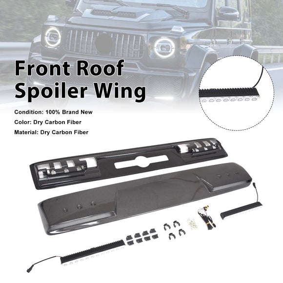 Brabus Style Front Roof Spoiler Wing Fit Benz G-Class W464 G550 2019-2023 W/Led