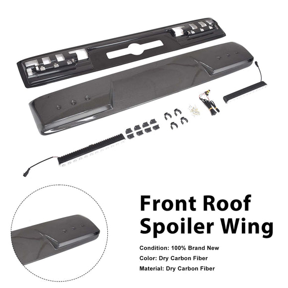Brabus Style Front Roof Spoiler Wing Fit Benz G-Class W464 G550 2019-2023 W/Led