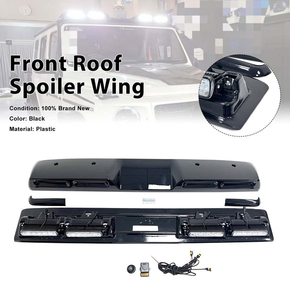 Brabus Style Front Roof Spoiler Wing Fit Benz G-Class W464 2019-2023 W/Led