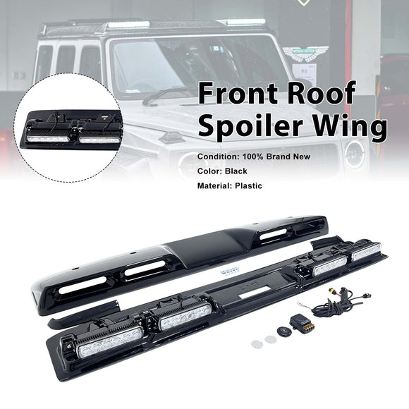 Brabus Style Front Roof Spoiler Wing Fit Benz G-Class W464 2019-2023 W/Led