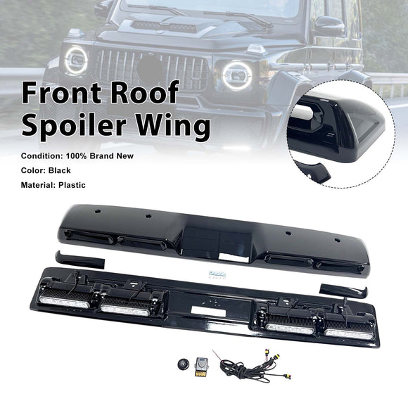Brabus Style Front Roof Spoiler Wing Fit Benz G-Class W464 2019-2023 W/Led