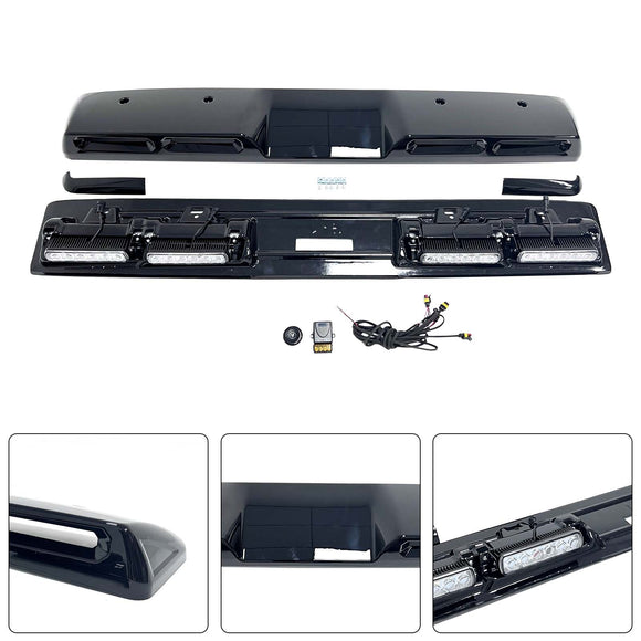 Brabus Style Front Roof Spoiler Wing Fit Benz G-Class W464 2019-2023 W/Led