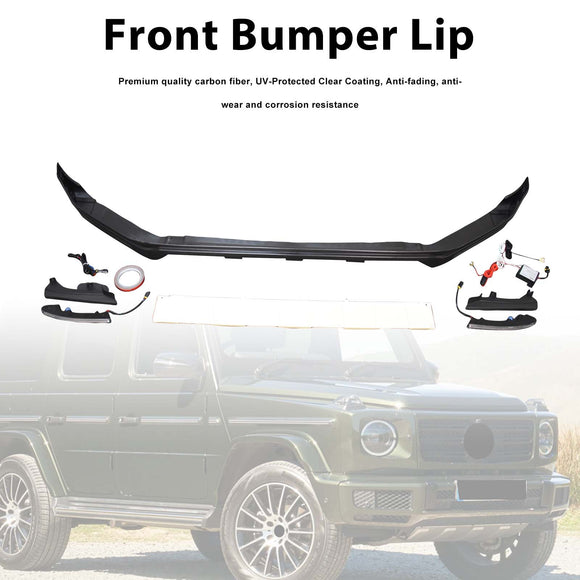 Brabus Style Front Bumper Lip Fit Mercedes Benz G-Class W464 W463A 2019-2023