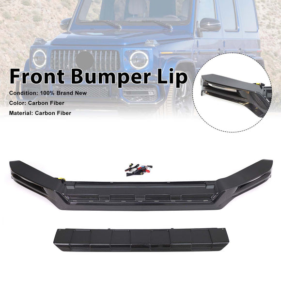 Carbon Fiber Front Bumper Lip Fit Mercedes Benz G-Class W464 W463A 2019-2023
