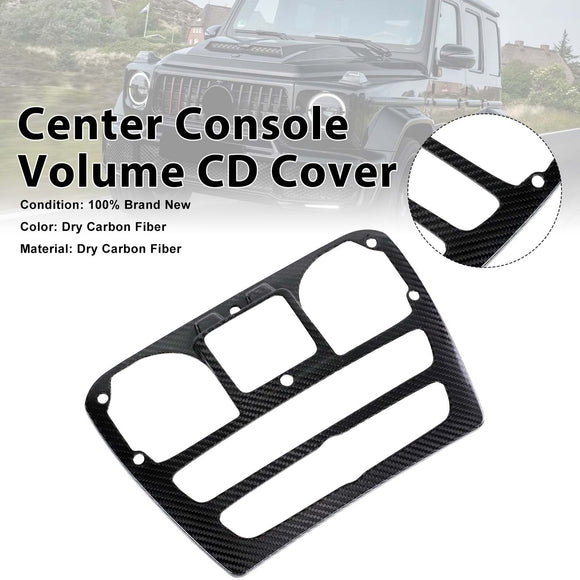 Carbon Fiber Center Console Volume CD Cover Fit Benz G Class W464 2019-2023