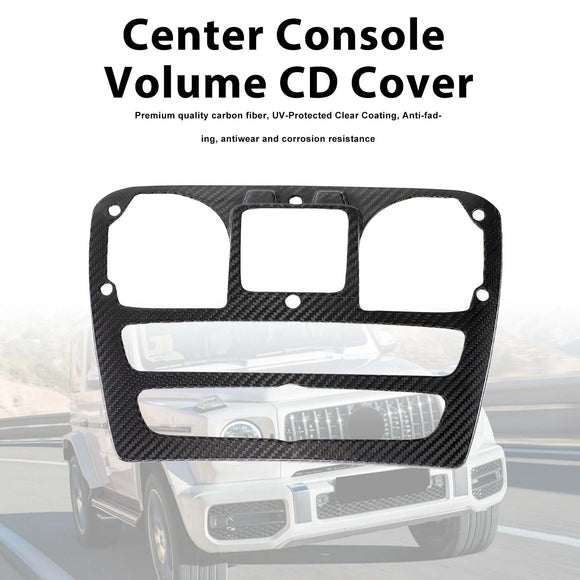 Carbon Fiber Center Console Volume CD Cover Fit Benz G Class W464 2019-2023