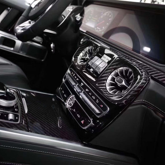 Carbon Fiber Center Console Plate Fit Benz G-Class W463A W464 2019-2023