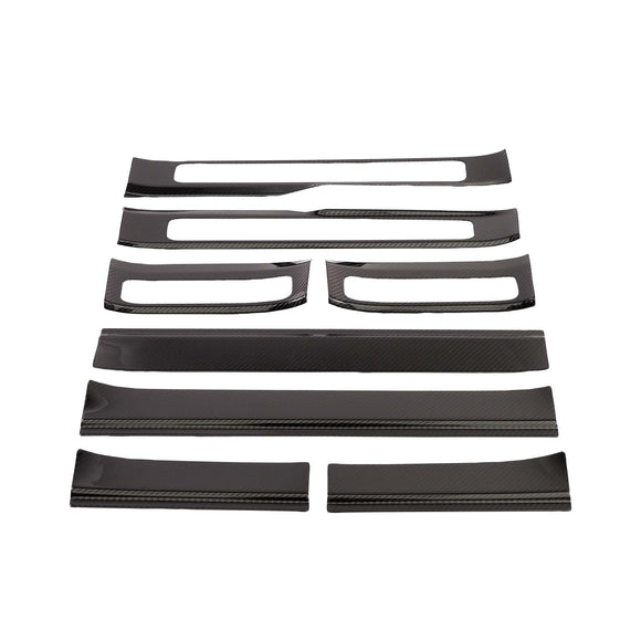 Carbon Fiber Outer Door Sill Plate Cover Trim Fit Benz W464 G500 2019-2023
