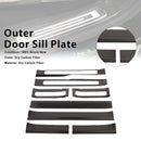 Carbon Fiber Outer Door Sill Plate Cover Trim Fit Benz W464 G500 2019-2023-2