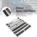 Carbon Fiber Outer Door Sill Plate Cover Trim Fit Benz W464 G500 2019-2023-3