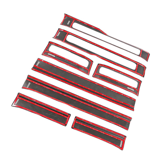 Carbon Fiber Outer Door Sill Plate Cover Trim Fit Benz W464 G500 2019-2023