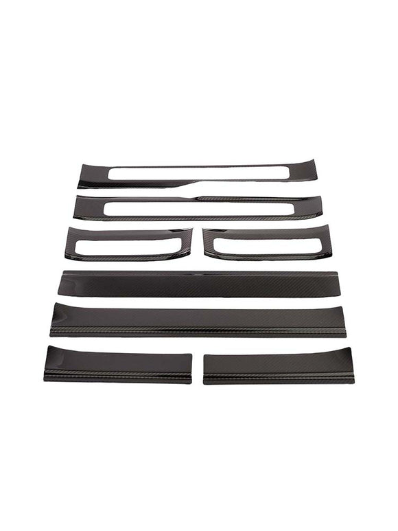 Carbon Fiber Outer Door Sill Plate Cover Trim Fit Benz W464 G500 2019-2023