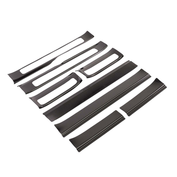 Carbon Fiber Outer Door Sill Plate Cover Trim Fit Benz W464 G500 2019-2023