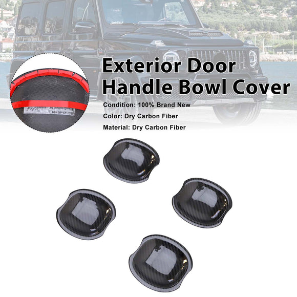 Carbon Fiber Exterior Door Handle Bowl Cover Fit Mercedes Benz W464 2019-2023