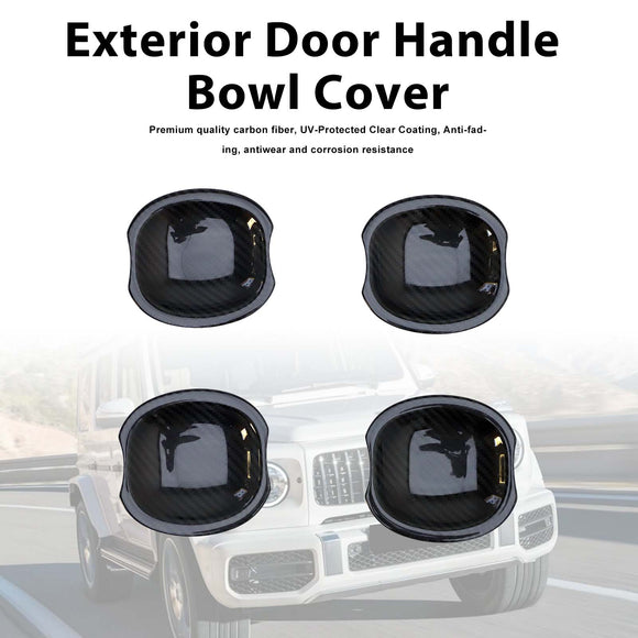 Carbon Fiber Exterior Door Handle Bowl Cover Fit Mercedes Benz W464 2019-2023
