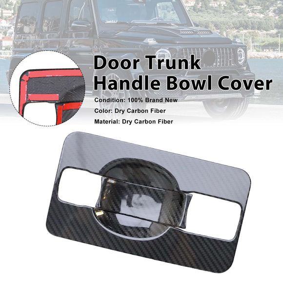Carbon Fiber Door Trunk Handle Bowl Cover Fit Mercedes G-Class W464 2019-2023